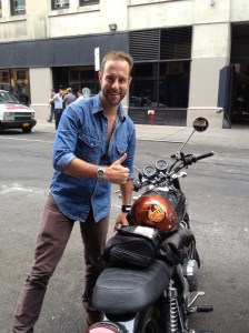 Nick and his motorcycle